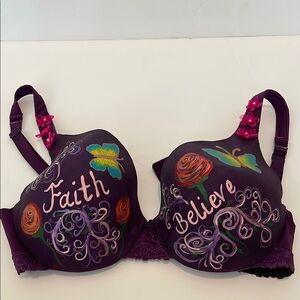 Faith & Believe Painted Purple Bra - Women Intimates